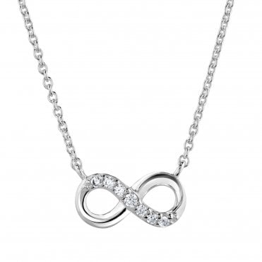 Infinity Cubic Ziconia necklet by Dew