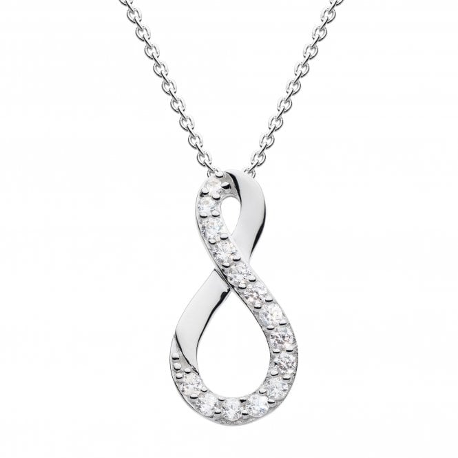 Infinity Twist Cubic Zirconia pendant and chain by Dew