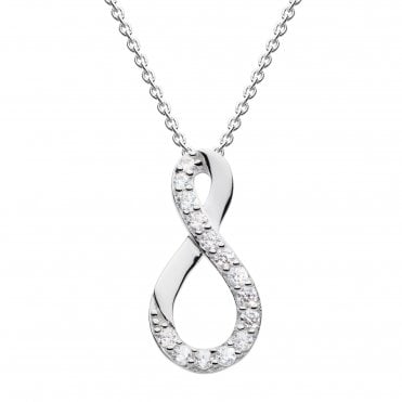 Infinity Twist Cubic Zirconia pendant and chain by Dew