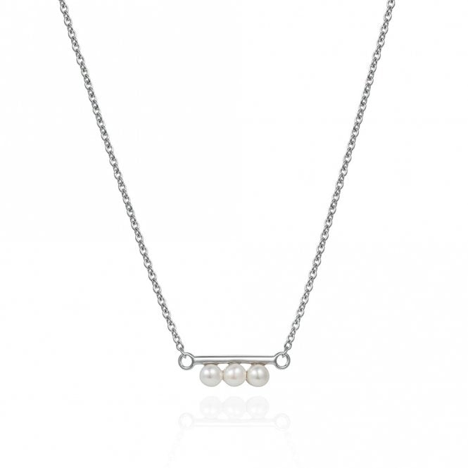 Kai micro three pearl bar necklace by Claudia Bradby