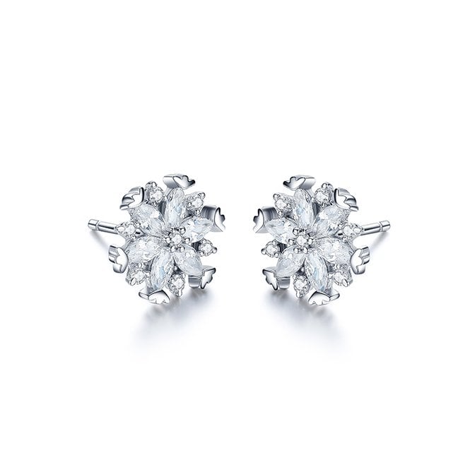Kaleidoscopic snowflake earrings by Fei Liu