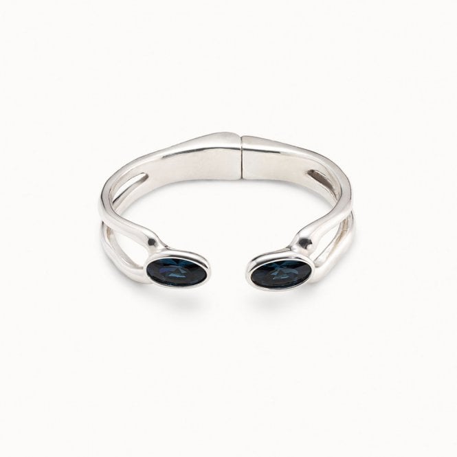 Kingdom Blue Crystal Bangle by Uno de 50