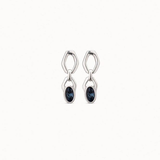 Kingdom Blue Crystal Drop Earrings by Uno de 50