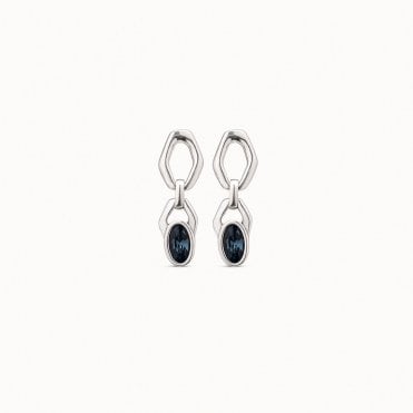 Kingdom Blue Crystal Drop Earrings by Uno de 50
