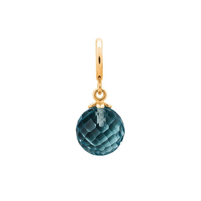London blue love drop gold charm by Endless