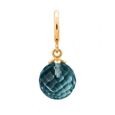London blue love drop gold charm by Endless