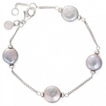 Luxe silver coin bracelet by Claudia Bradby