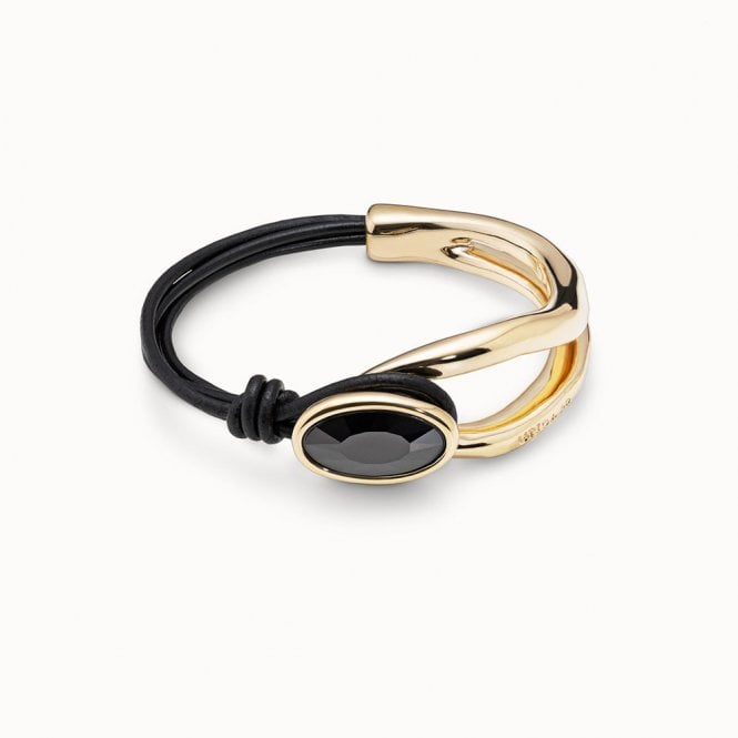 Madame Black Crystal Bangle by Uno de 50