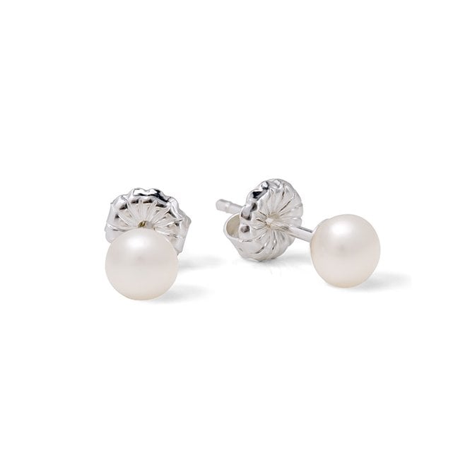 Manhattan white pearl stud earrings by Claudia Bradby
