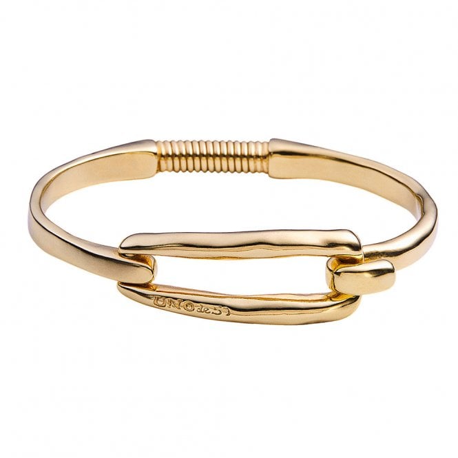 Moored gold plated bangle by Uno de 50