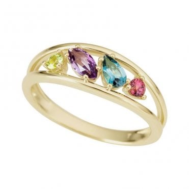 Multi gem ring