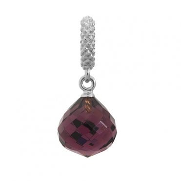 Mysterious amethyst drop charm by Endless