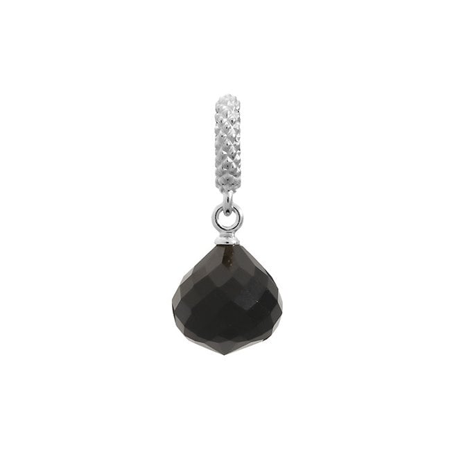 Mysterious drop black crystal charm by Endless
