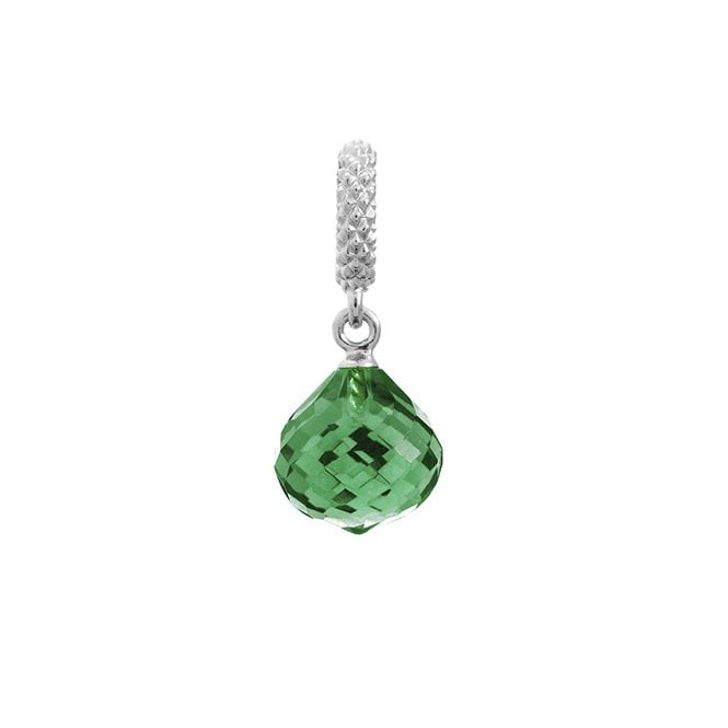 Mysterious drop emerald crystal charm by Endless