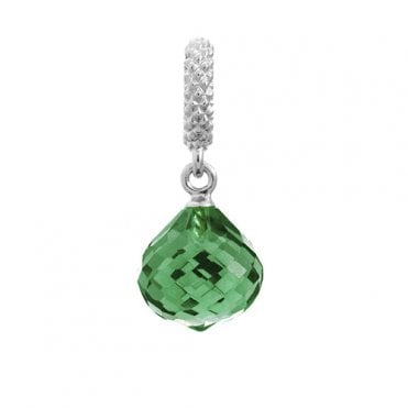 Mysterious drop emerald crystal charm by Endless