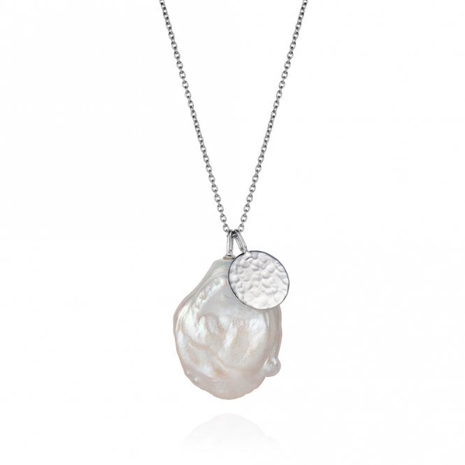 Nerissa long pearl necklace by Claudia Bradby