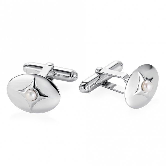 Northern star compass cufflinks by Claudia Bradby
