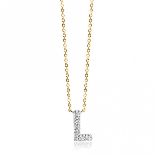 Novoli silver gold plated initial L necklace by Sif Jakobs