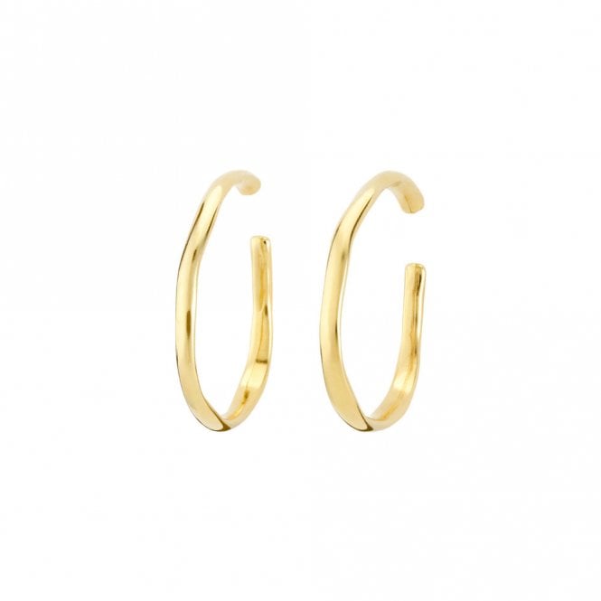 Ohmmmm Gold Plated Hoop Earrings by Uno de 50