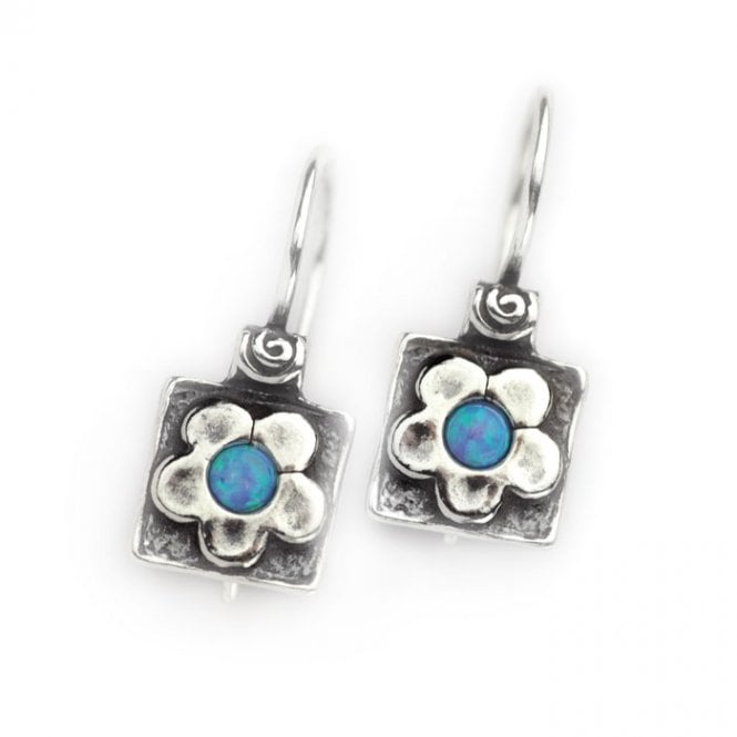 Opal flower earrings by Aviv
