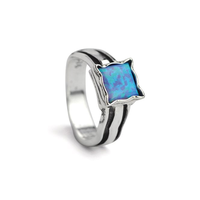 Opal set ring