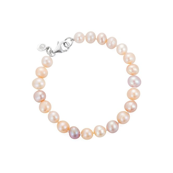 Oyster Pink Button Pearl Bracelet by Claudia Bradby
