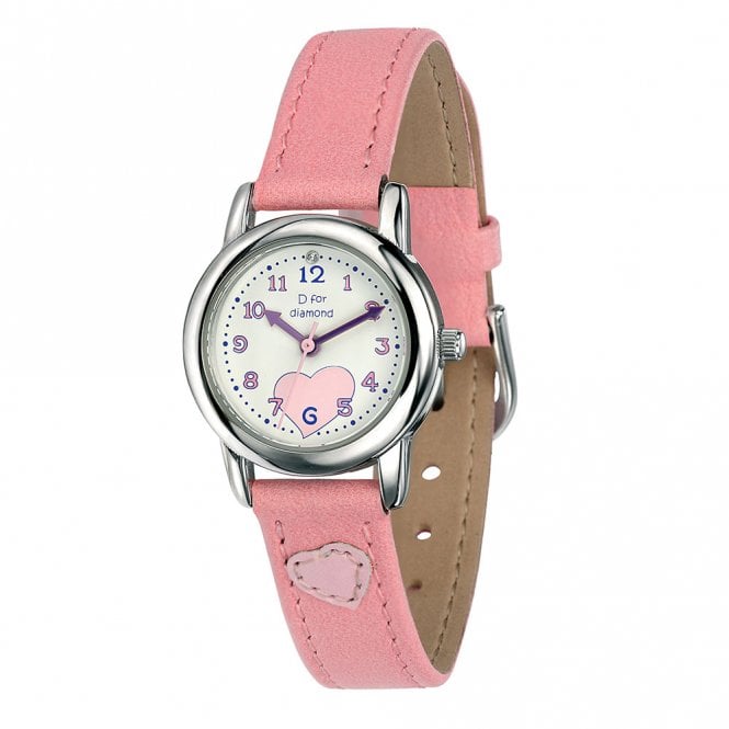 Pink girls watch by D for Diamond