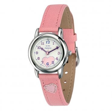 Pink girls watch by D for Diamond