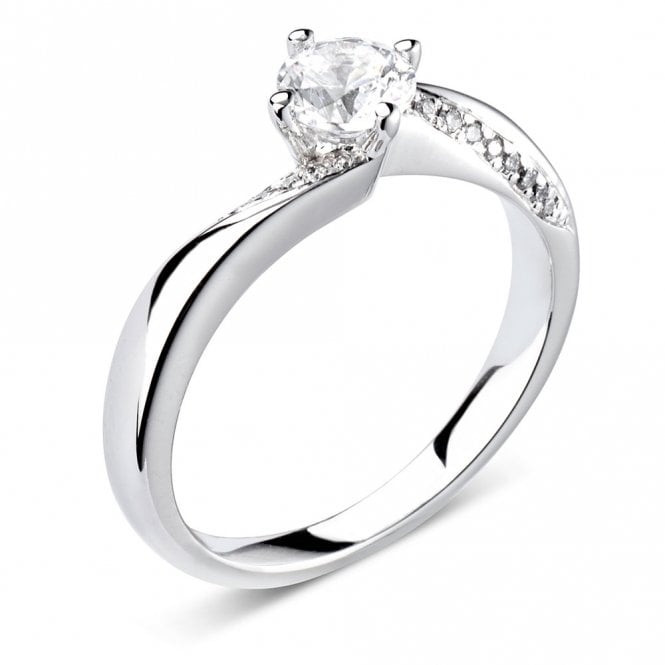 Platinum 0.32ct Diamond Engagement Ring