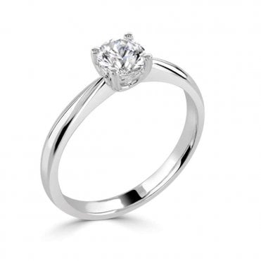 Platinum 0.32ct Diamond Solitaire Engagement Ring