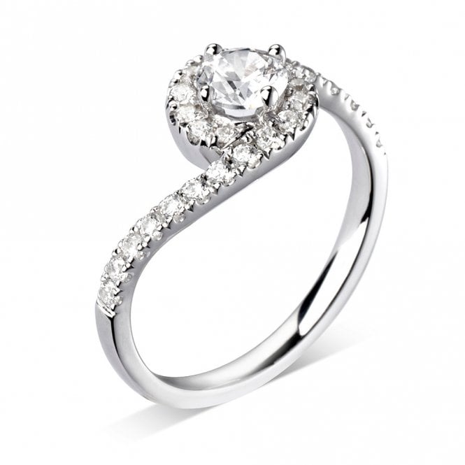 Platinum 0.50ct Laboratory Created Diamond Engagement Ring