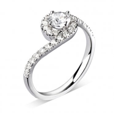 Platinum 0.50ct Laboratory Created Diamond Engagement Ring