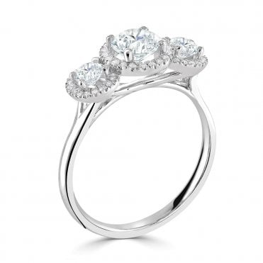 Platinum 0.62ct Laboratory Created Diamond Engagement Ring
