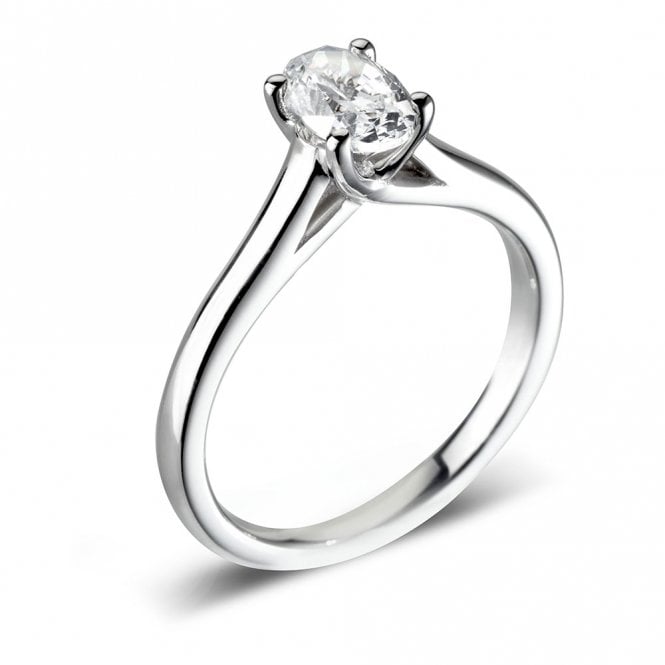 Platinum 0.74ct Laboratory Created Diamond Engagement Ring