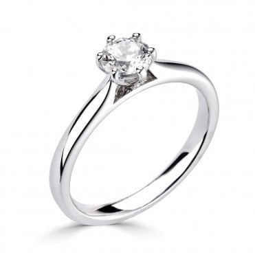 Platinum 0.75ct Diamond Solitaire Engagement Ring