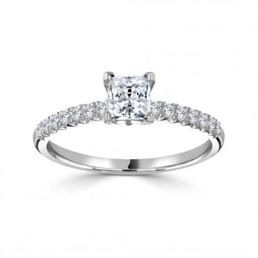 Platinum 1.02ct Laboratory Created Diamond Engagement Ring