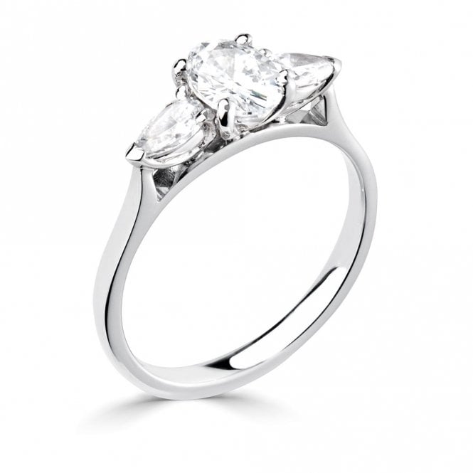 Platinum 1.22ct Laboratory Created Diamond Engagement Ring