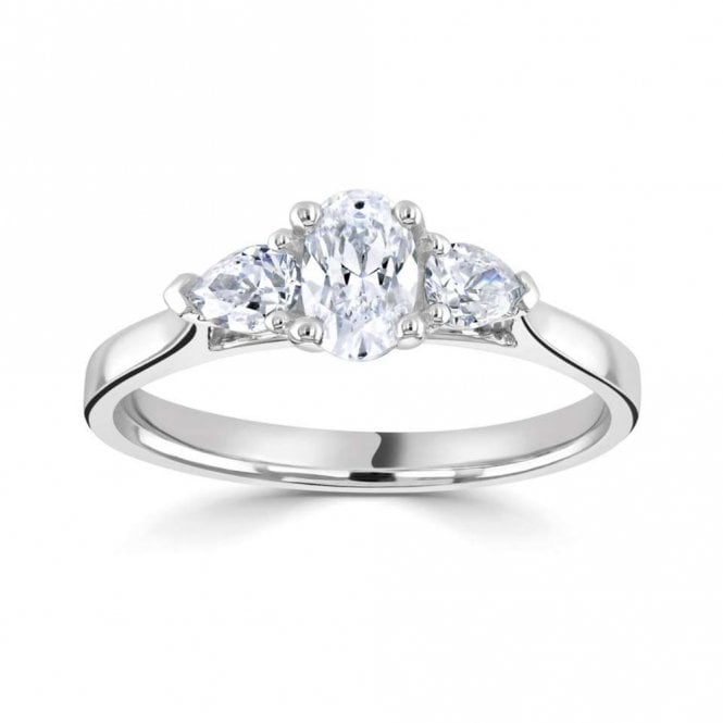 Platinum 1.38ct Laboratory Created Diamond Engagement Ring
