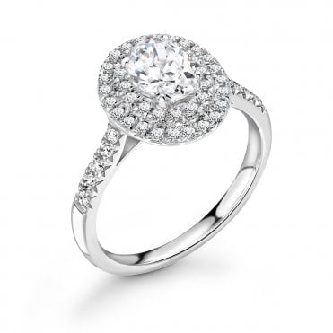 Platinum and 0.53ct Laboratory Created Diamond Engagement Ring