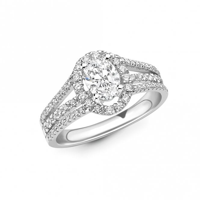 Platinum and 0.77ct Laboratory Created Diamond Engagement Ring