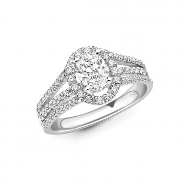 Platinum and 0.77ct Laboratory Created Diamond Engagement Ring