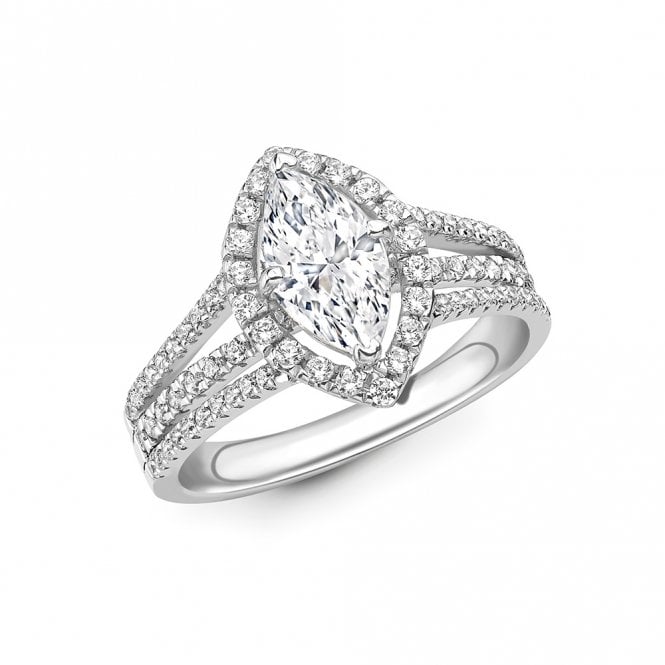 Platinum and 1.02ct Laboratory Created Diamond Engagement Ring