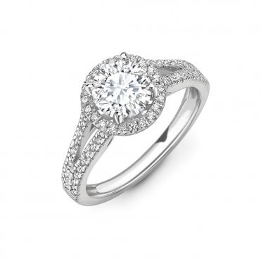 Platinum and 1.02ct Laboratory Created Diamond Engagement Ring