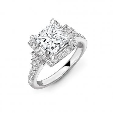 Platinum and 1.02ct Laboratory Created Diamond Engagement Ring