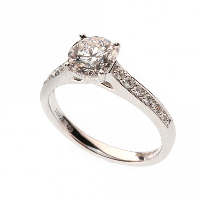 Platinum and 1.03ct Laboratory Created Diamond Engagement Ring