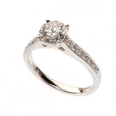 Platinum and 1.03ct Laboratory Created Diamond Engagement Ring