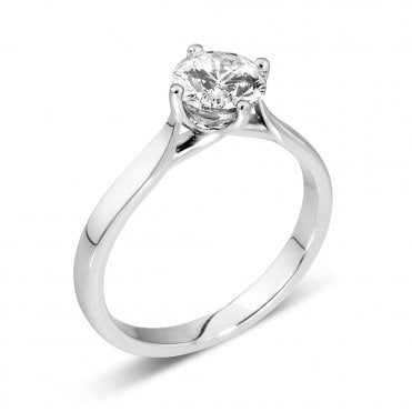 Platinum and Diamond 0.50ct Solitaire Engagement Ring