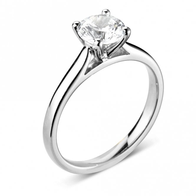 Platinum and Diamond 0.50ct Solitaire Engagement Ring