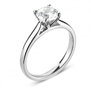 Platinum and Diamond 0.50ct Solitaire Engagement Ring