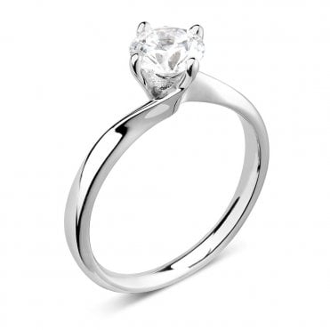 Platinum and Diamond 0.70ct Solitaire Engagement Ring